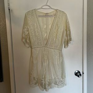 White lace romper
